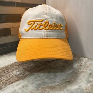 Titleist Orange & White Golf Hat Adjustable Strapback – NWOT